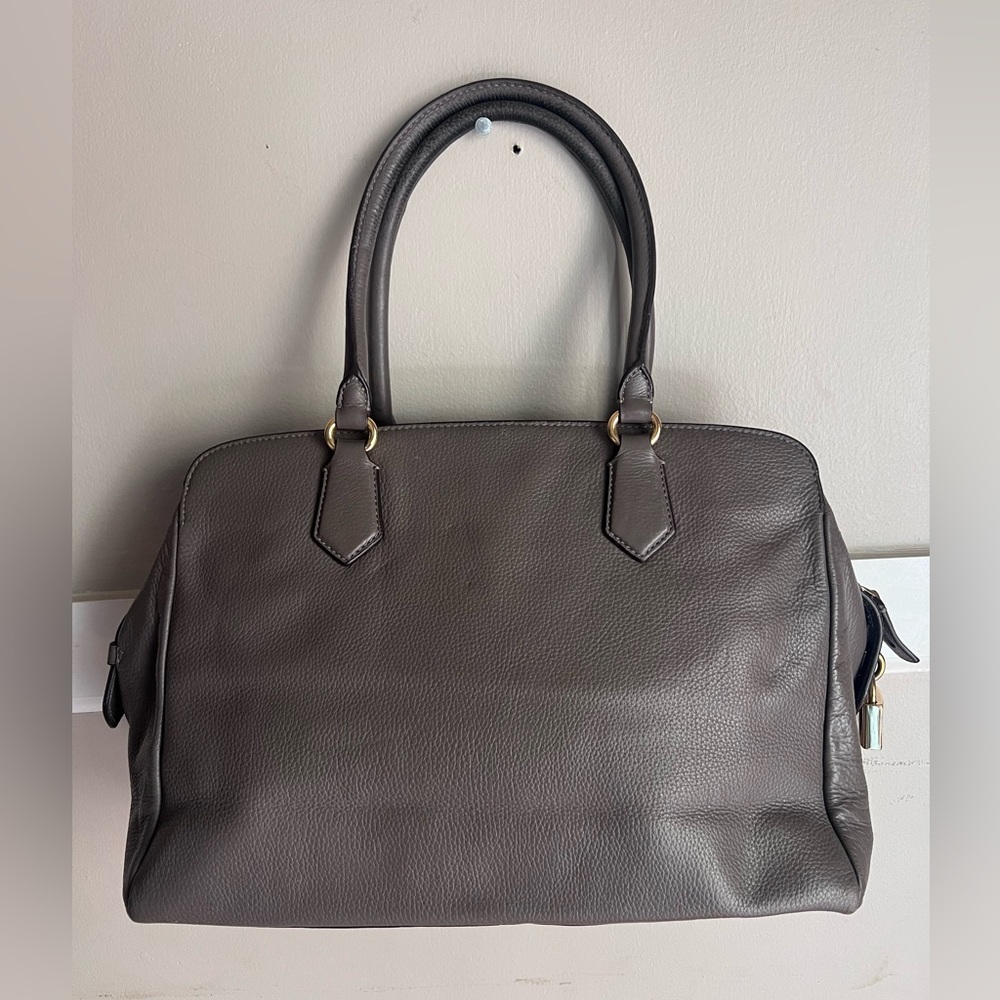 Cole Haan Gray Leather Tote Bag - Picture 2 of 10